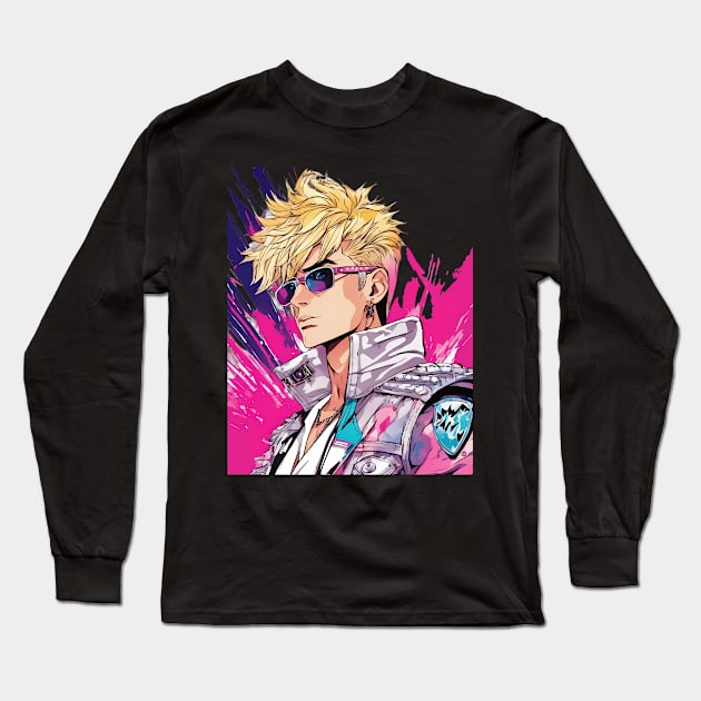 Handsome Boy Long Sleeve T-Shirt by animegirlnft